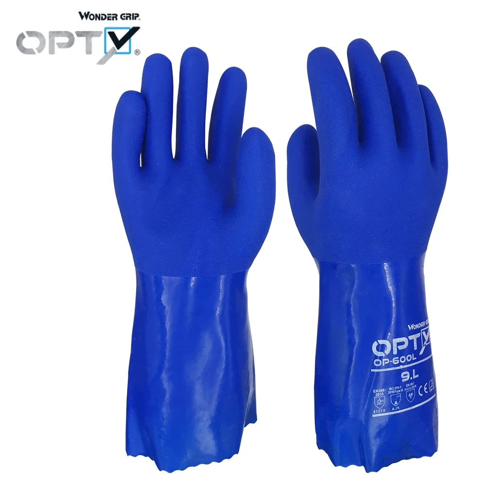 OP-600L Extended PVC Gloves Oil Chemical & Waterproof for Industrial Use