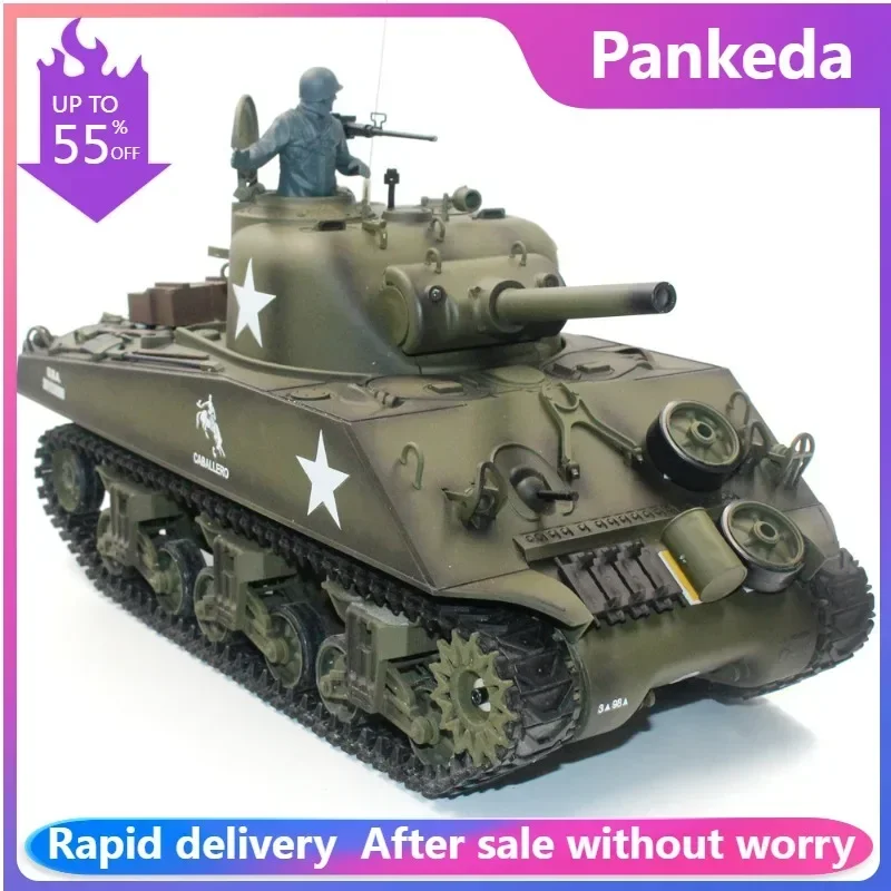 

Новинка Pankeda 3898-1 металлический основной боевой танк США M4A3 RC модель US Sherman 1:16 имитация боевого танка с дистанционным управлением Игрушечная модель автомобиля