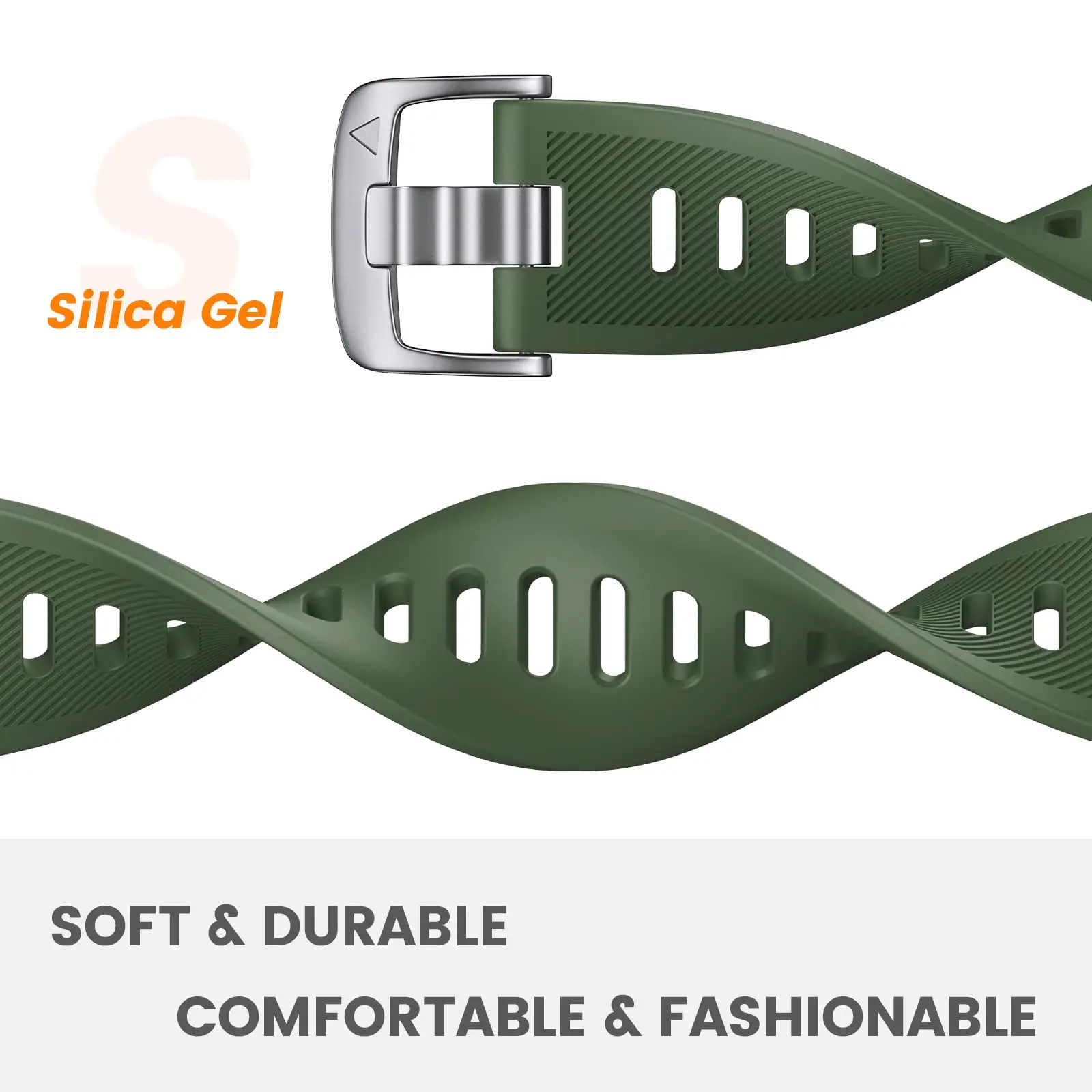 Premium 20mm Silicone Smart Watch Band - Versatile Fit