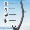 Full Silicone Foldable Snorkel Dive Scuba Free Diving detachable snorkeling diving tube wet breathin 6