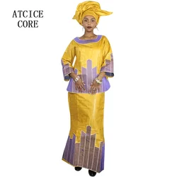 African Dresses For Women Dashiki  Dresses Bazin Riche Traditional African Clothing Long Sleeve For Ladies