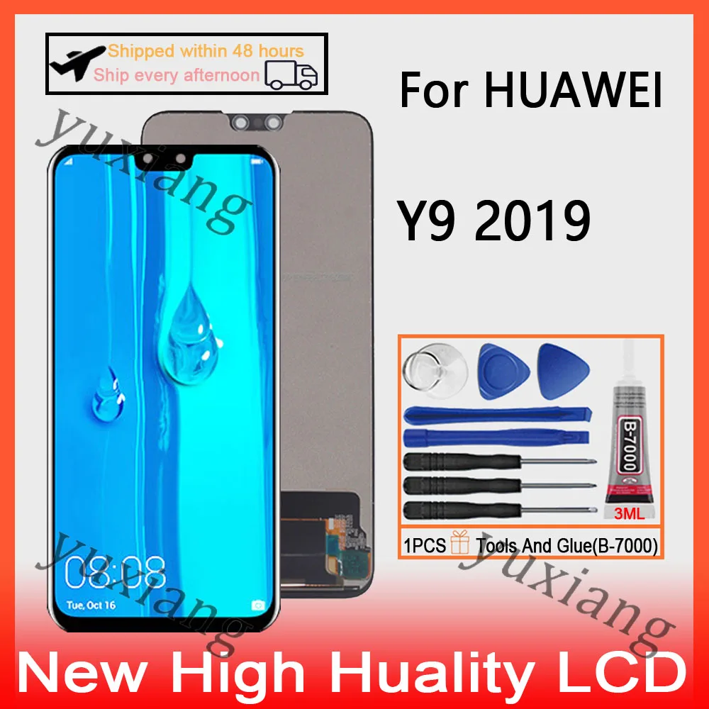 Original For Y9 2019 LCD Display Touch Screen Digitizer With Frame
