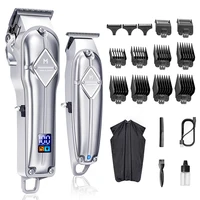 Limural Hair Clippers for Men Professional Hair Cutting Kit Beard Trimmer Barbers Cordless Close Cutting T-Blade Trimmer Kit