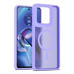 Funda de teléfono magnética translúcida mate con protección contra caídas MagSafe