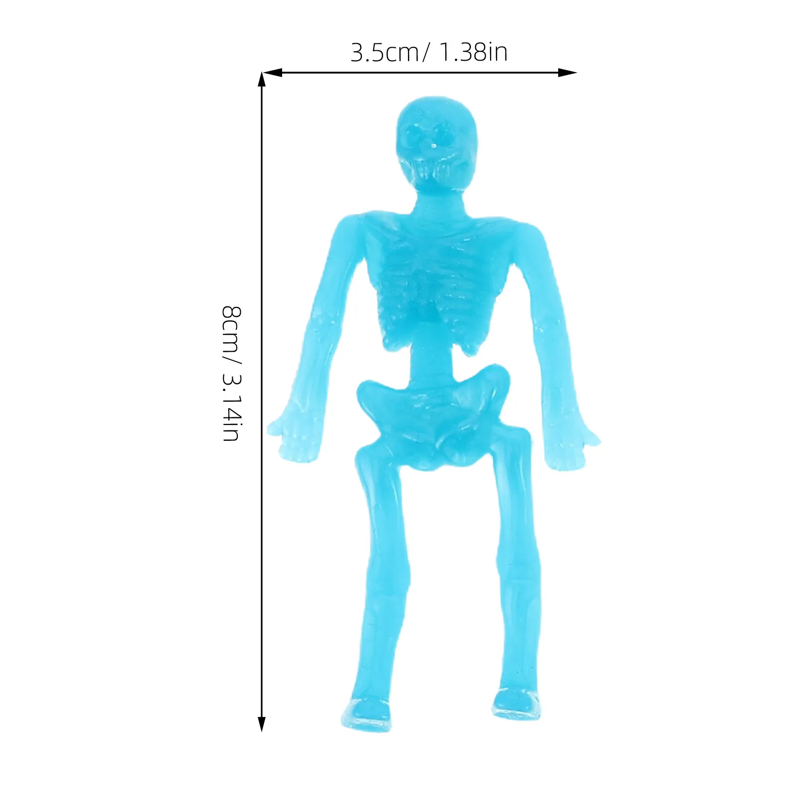 40개 신축성 TPR 해골 할로윈 장난 소품 끈적이는 벽에 붙는 미니 피규어 파티 장식 교실 보상품