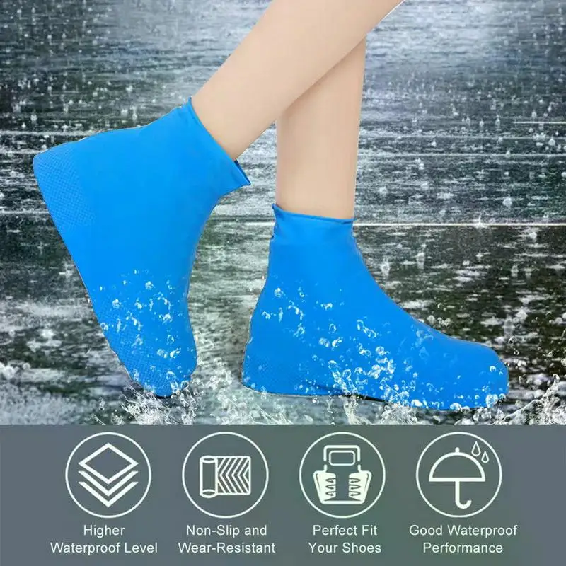 Description Picture 5 of itemReusable Non-slip Rain Boots Waterproof Shoes Covers Rubber Rain Boot Covers for Outdoor Use Gear Household Merchandises Home