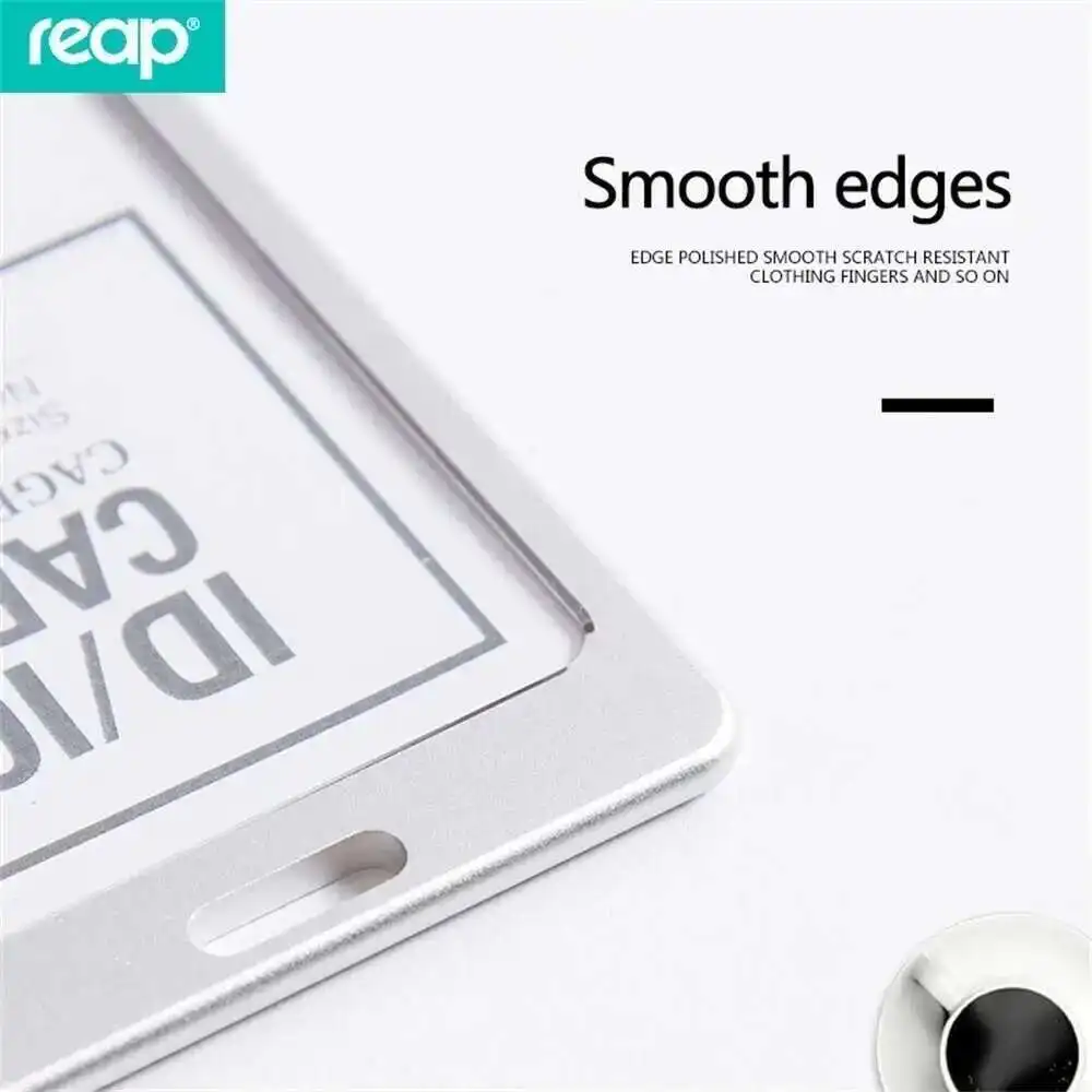 수직 Reap 6851s 이름 알루미늄 합금 명함 배지 홀더 개폐식 끈 스트랩
