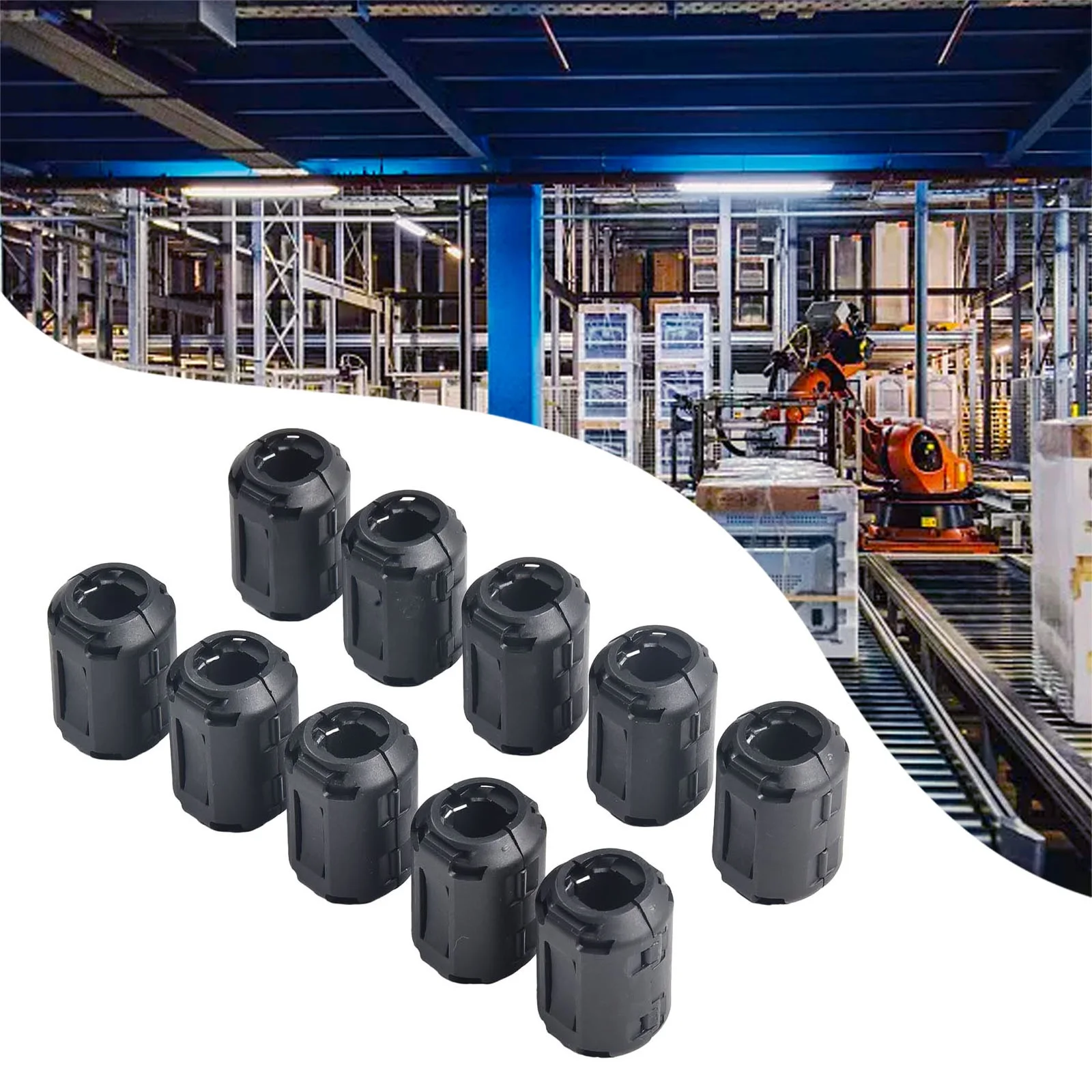 TDK Ferrite Core Choke Clip Noise Suppressor Filter Ring Cable Clamp RFI EMI 10Pcs for Audio/Video Cables Power Cord