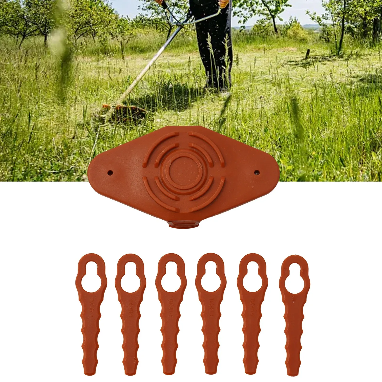 

1pc Brush Cutter Head With Plastic Blade Grass Trimmer Blade For WORX WG150 WG151 WG180 Lawn Mower Strimmer Accessoires