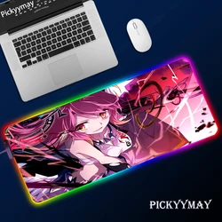 Grand tapis de souris RGB XXL avec rétro éclairage LED, parfait pour le bureau ou le jeu 