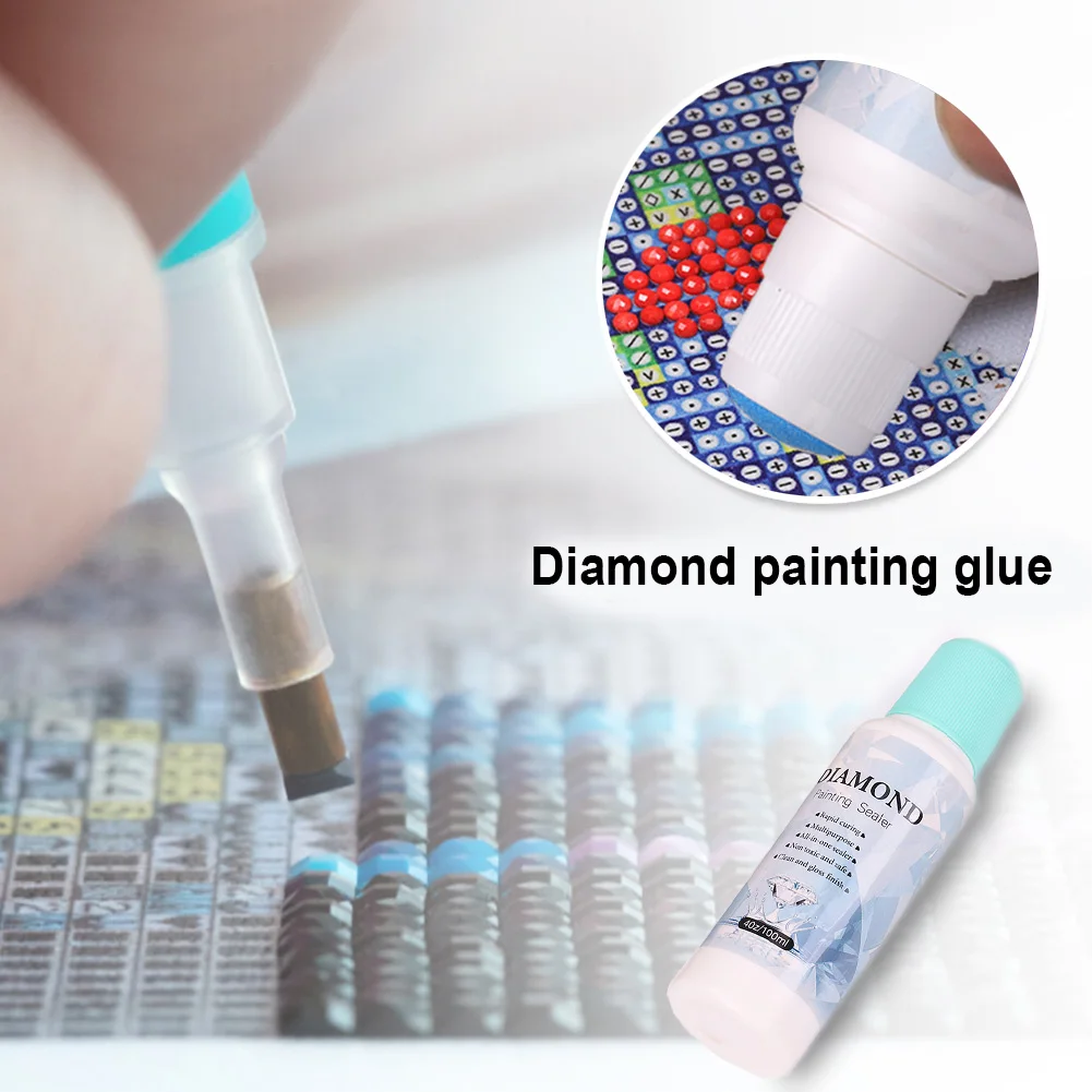 1-5Pcs 100ml DIY Diamond Painting Sealer 5D Diamond Painting Glue Conserver Permanent Hold Shine Effect Sealer for Puzzle