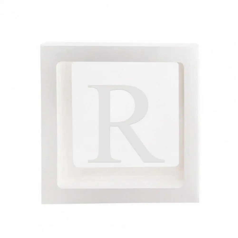 Clear Box Balloon Box Exquisite Party Decor Baby Shower Supplies A-Z Letter Cardboard Cube for Propose Marriage