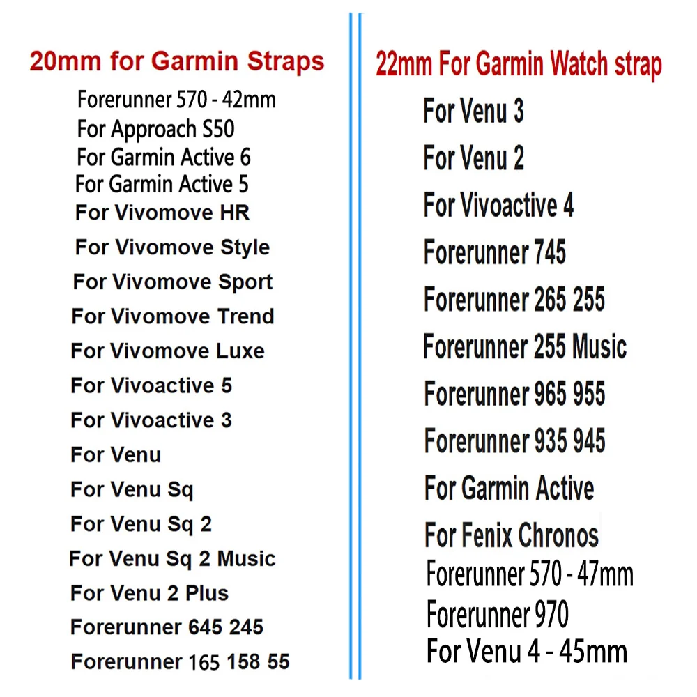 Premium PU Leather Smart Watch Band - 22mm/20mm Adjustable Strap