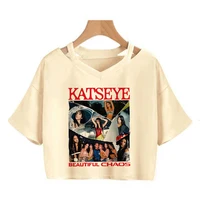 T-shirt court graphique Sexy pour femme, gothique Y2k, Style coran des années 90, vêtements pour femmes, Katseye, imprimé drôle 2
