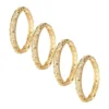 4pcs/Lot Bracelets For Women Girls Dubai Circle Jewelry Arab Middle Eastern African Fashion Bangles 3
