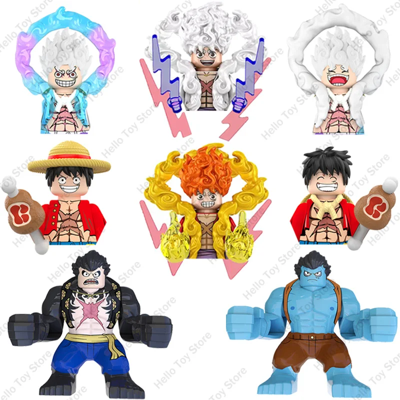 

Hot ONE PIECE Anime Figure Building Blocks Luffy Mini Action Figures Classic Cartoon Nika Luffy Dolls Model Bricks Kids Toy Gift