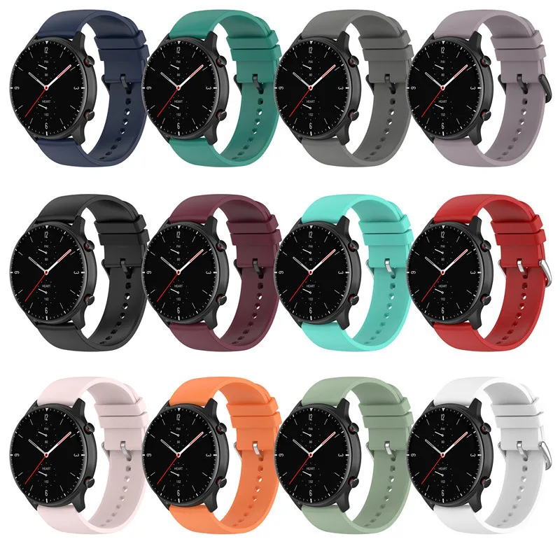 22mm Strap for Xiaomi Huami Amazfit GTR3 pro GTR2 2e Sport Bracelets for Galaxy watch 3 Venu2 Silicone Smart Watch Wrist Band