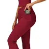 Women Flare Leggings Yoga Pants Bell-bottoms Yoga Trousers High Waist Fitness Pants Stretch Gym Casual Sports Wide Leg Pants
