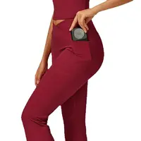 Women Flare Leggings Yoga Pants Bell-bottoms Yoga Trousers High Waist Fitness Pants Stretch Gym Casual Sports Wide Leg Pants