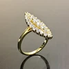 89997-9923d3.jpg Huitan Hyperbole Marquise en forme de couleur or anneaux pour les femmes entièrement pavé éblouissant CZ nouveaux accessoires de bande de mariage à la mode bijoux