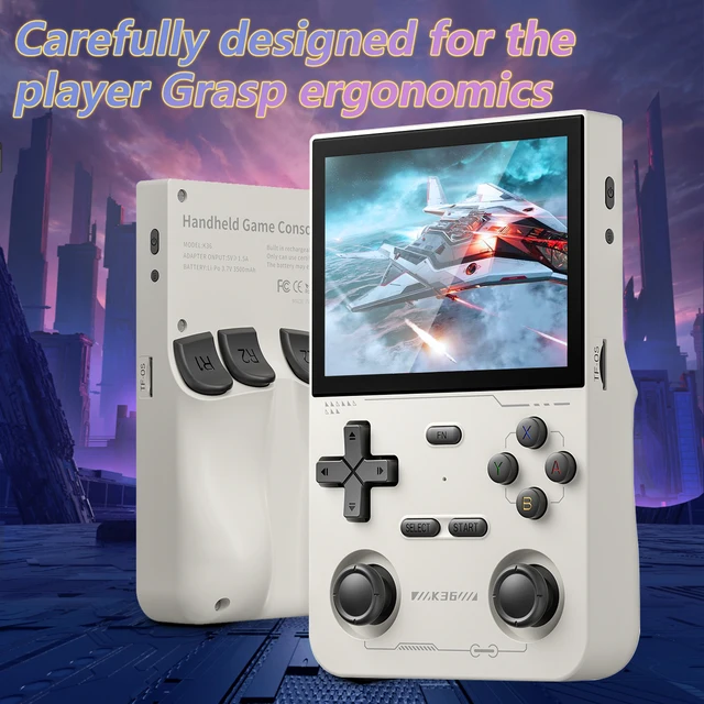 GAMINJA K36 Handheld Game Console – 3.5" IPS, 64GB 2