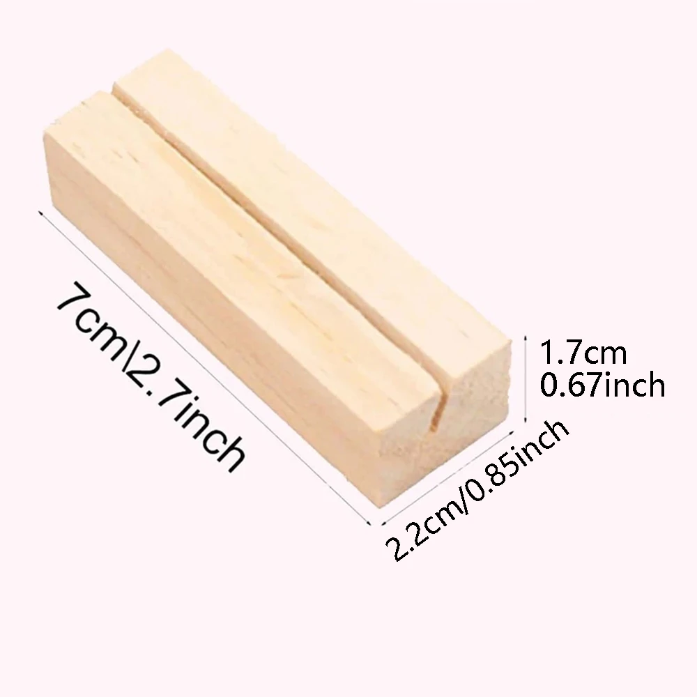 10/20 Stück Holz-Tischkartenhalter, Foto-Postkartenhalter für rustikale Hochzeit, Geburtstag, Party, Tischnummer, Name, Stand-up-Schilder – Detail 4