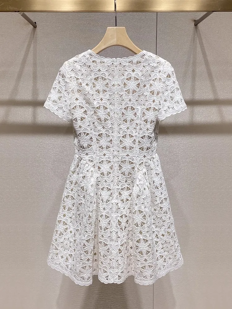 white christmas dresses Acacia Ronin Crochet Dress - Resort 2025 main image 1