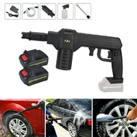 Cordless Electric Car Washer Sprayer Gun High Pressure Water Gun Portable Washing Cleaner with 2 Batteries Rechargable & 5M Hose 1