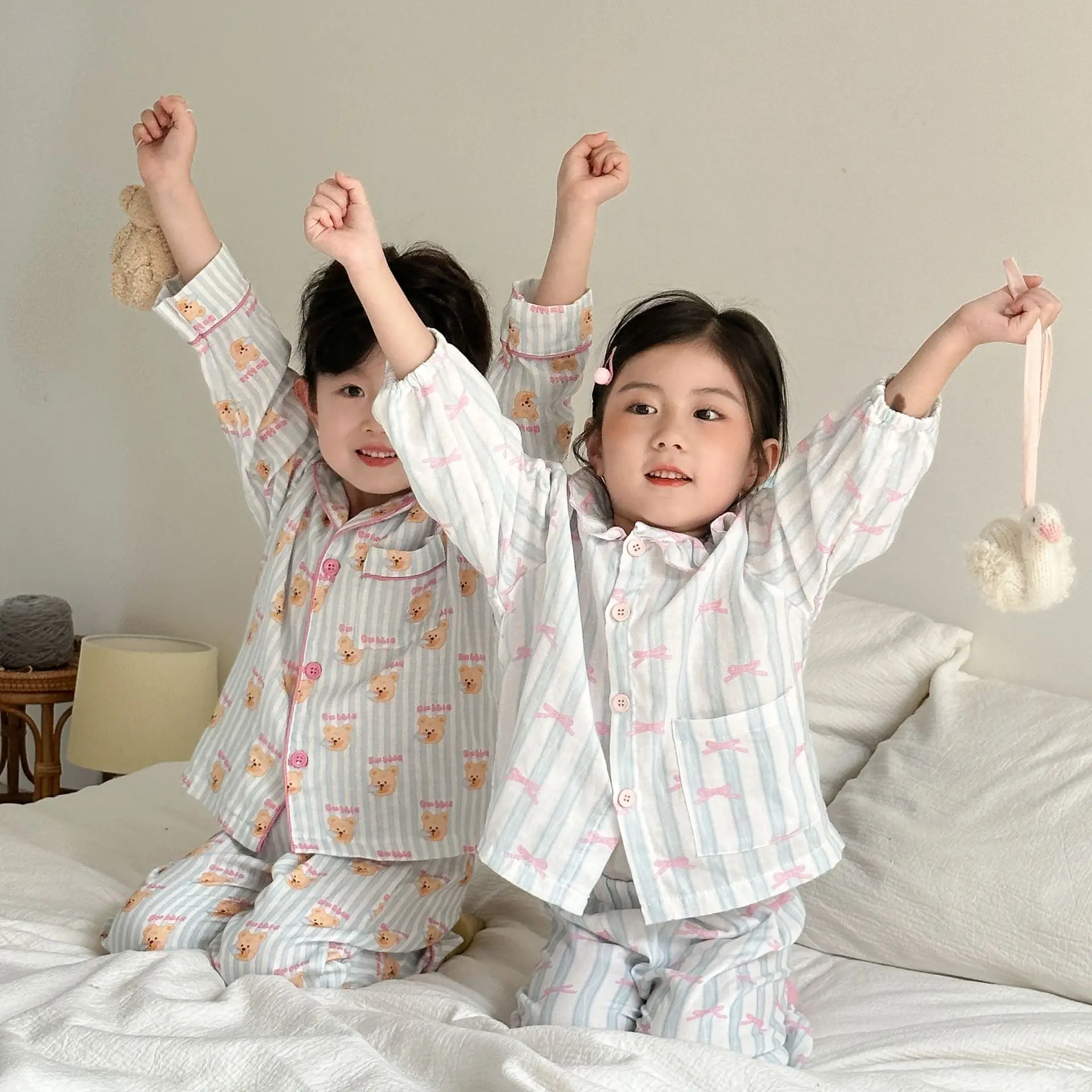 طفل الفتيات الخريف قطعتين دعوى الكرتون المطبوعة رفض طوق طفل الفتيات مجموعات مخطط واحدة الصدر الاطفال طفل الفتيات