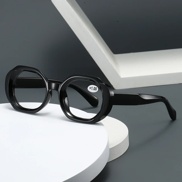 Gafas poligonales de estilo japonés, coreano y occidental, gafas de lectura antiluz azul, lentes transparentes de alta definición, simples 4