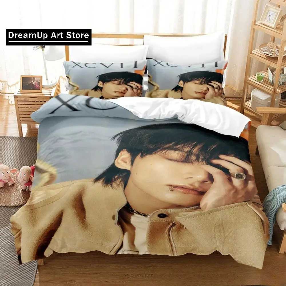3D Print Kpop Jeon Jung Kook Album Bedding Set Boys Girls Twin Queen King Size Duvet Cover Pillowcase Bed boys Adult Bedroom 3