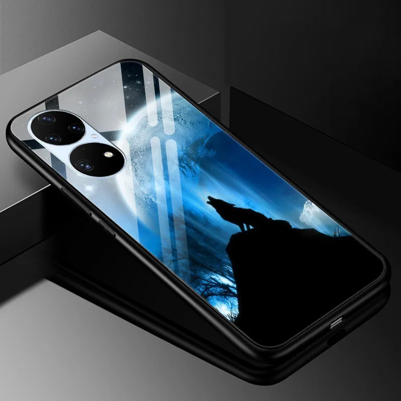 Luxury Tempered Glass Phone Case with Hard Back Bumper