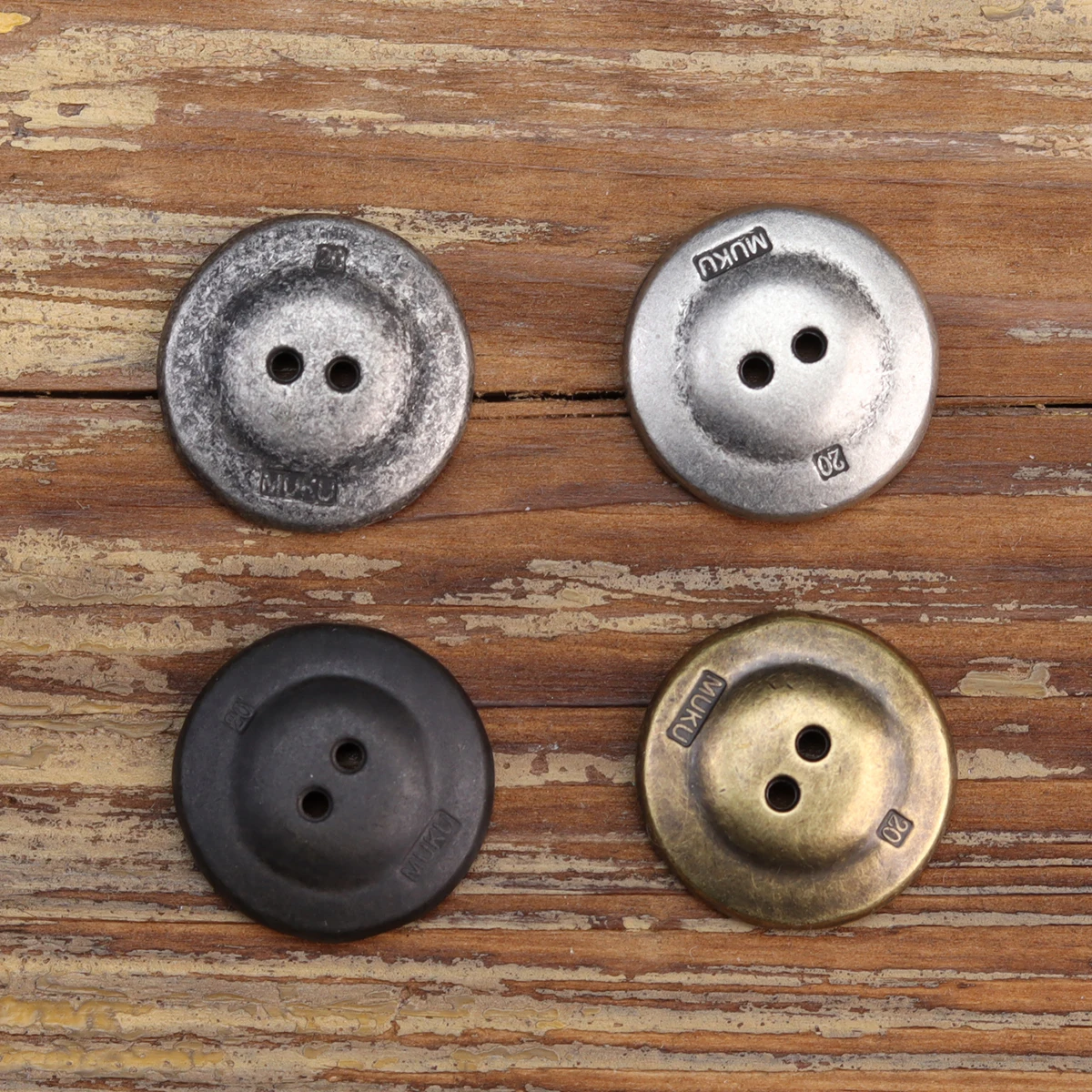 Two Hole MUKU Antique Design Metal Buttons Made Old Jacket Fashion Black Dress Sweater New Sewing Accessories Knitting 4