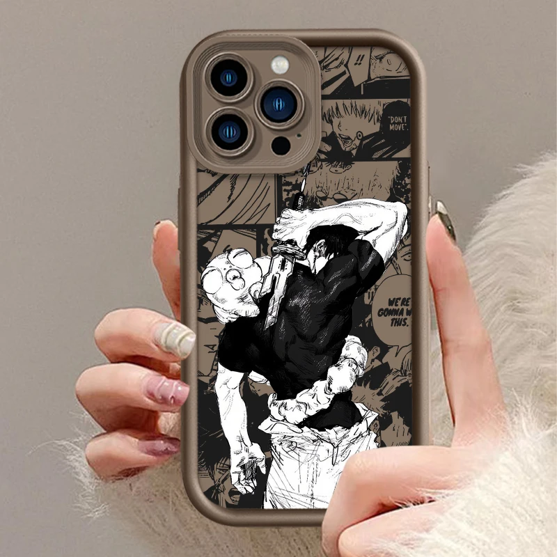 thumbnail image 1 of Toji Jujutsu Kaisen Anime para Apple iPhone 15 14 13 12 11 Mini XS XR X 8 7 Pro Max Plus Pro, escalera de ojo suave a prueba de golpes, 1 of 5