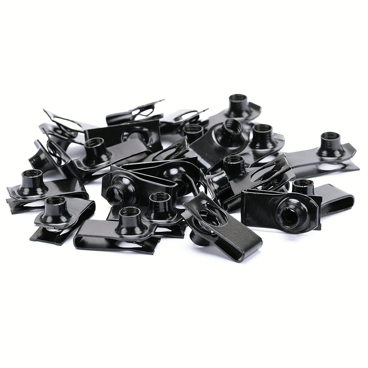 30/50pcs Heavy-Duty Rust-Resistant Metal U-Shaped Clamps for Bumper & Fender Secure Fixing Kit