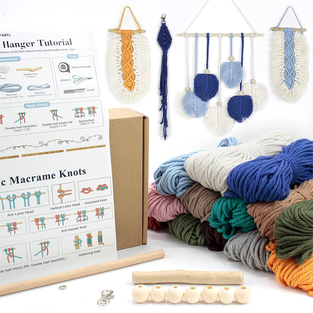 Leaf Macrame Keychain Kit 1