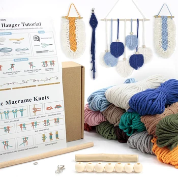 Leaf Macrame Keychain Kit 1