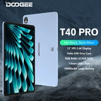 DOOGEE T40 Pro 2 in 1 Tablet PC Android 14 12" IPS 2.4K 20GB(8+12) 512GB Helio G99 6nm 10800mAh 7.6mm ultra-thin 1