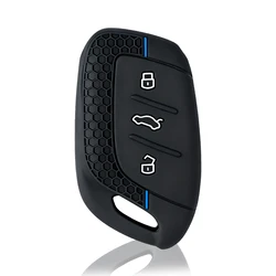 Premium 3-knops Siliconen Autosleutel Fob Hoes Case