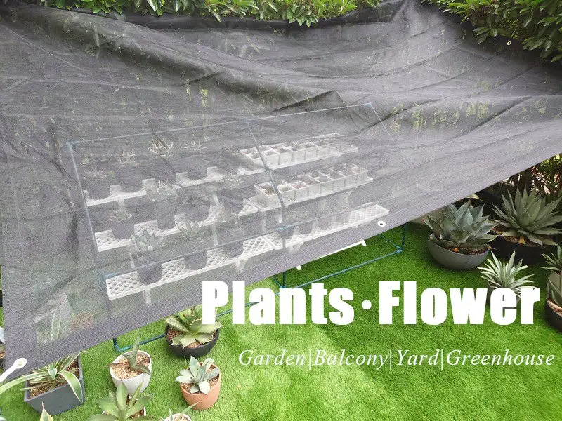 Description Picture 2 of itemShading Rate 75% Black Round Silk Net Anti-UV HDPE Sunshade Cloth Flower Cover Succulent Plant Sun Shed Privacy Fence Mesh