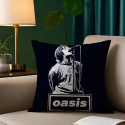 O - Oasis Rock Band Cozy Plush Pillow Cover - Double - Sided Home Decor Gift - 60x60cm (Z1)