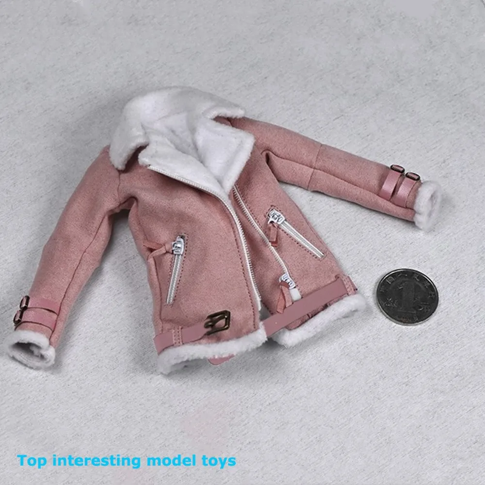 1/6 Sexy Female Figure Accessory Women Casual Sleeveless Lambskin Jacket Motorcycle Clothes Model for 12 Inches Dolls | Игрушки и хобби