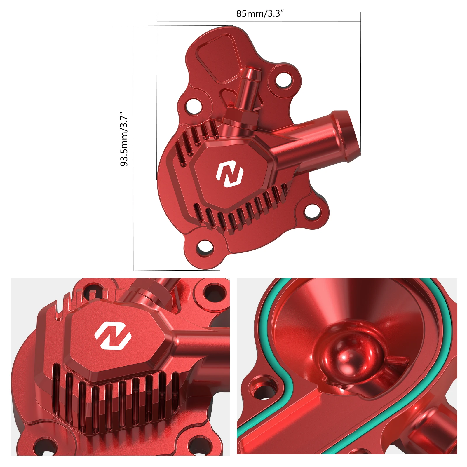 TRX450 Wasserpumpen-Abdeckungsschutz, ATV-Zubehör für Honda TRX450R 2006–2009, TRX450ER 2006–2014, ersetzt 19220-HP1-600 – Detail 7