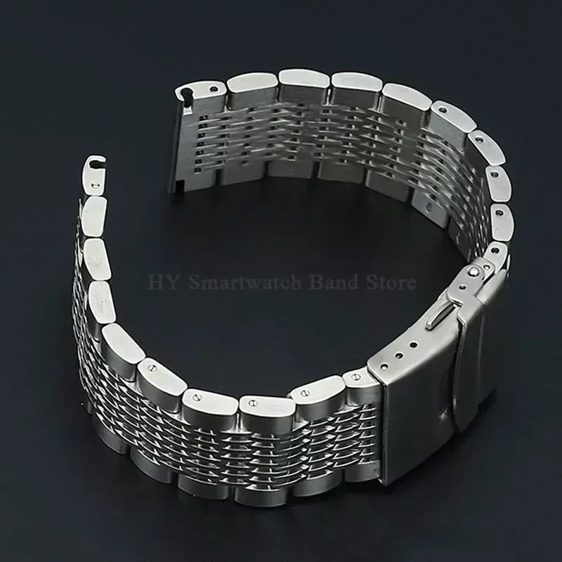 Luxury Stainless Steel Mesh Diving Watch Band with Metal Folding Buckle