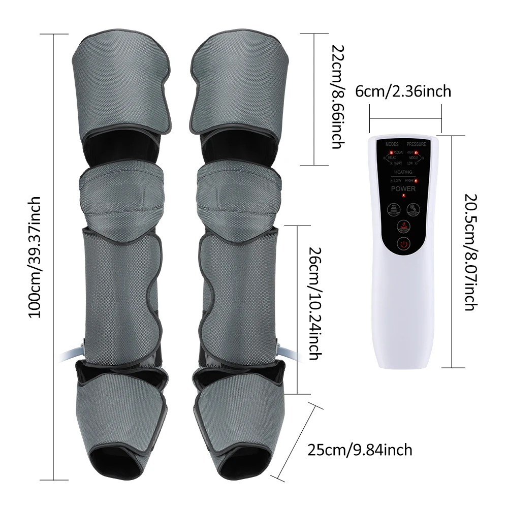 Loftdrock Oberschenkel Wade Massager 3 Niveauen 360° Volldeckung Waarm Kompress Verbesserung vun alen kale Been Fouss Middegkeet Linderung Massage_voghion.com