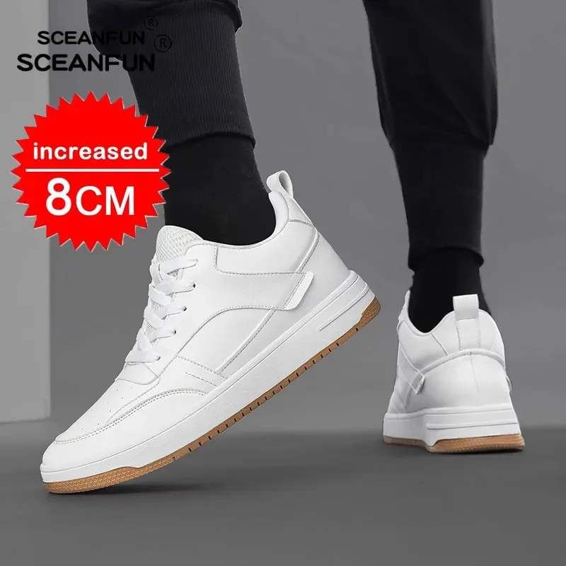 Men Casual Sneakers Elevator Shoes Platform Men Heightening Shoes For Male Height Increase Insole 6 8CM Shoes Designer 4