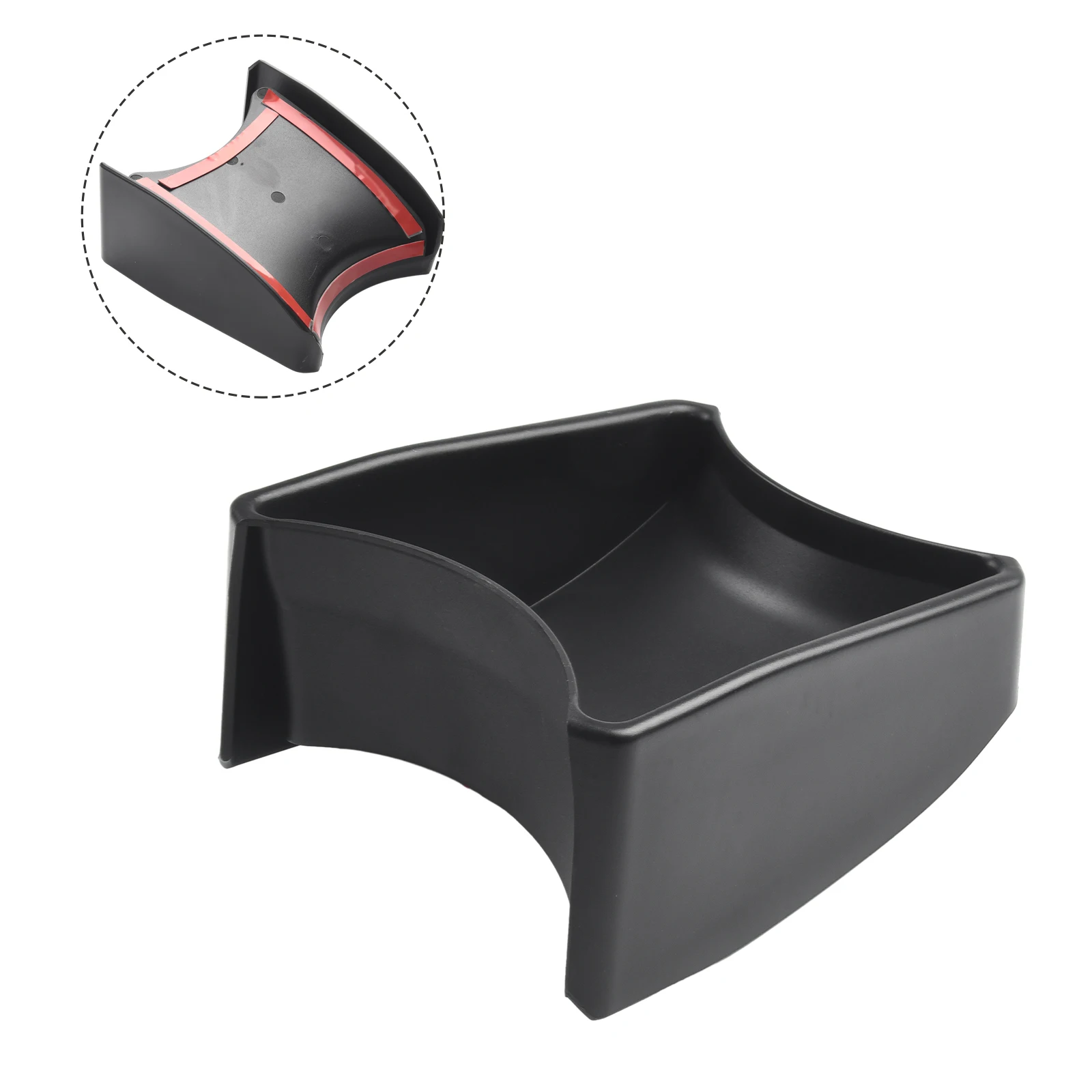 1X Car Hand Brake Storage Box Abarth 595 Abs Black Organizer Per Fiat 500 2011-15 Accessori Interni Per Automobili Parti In Plastica