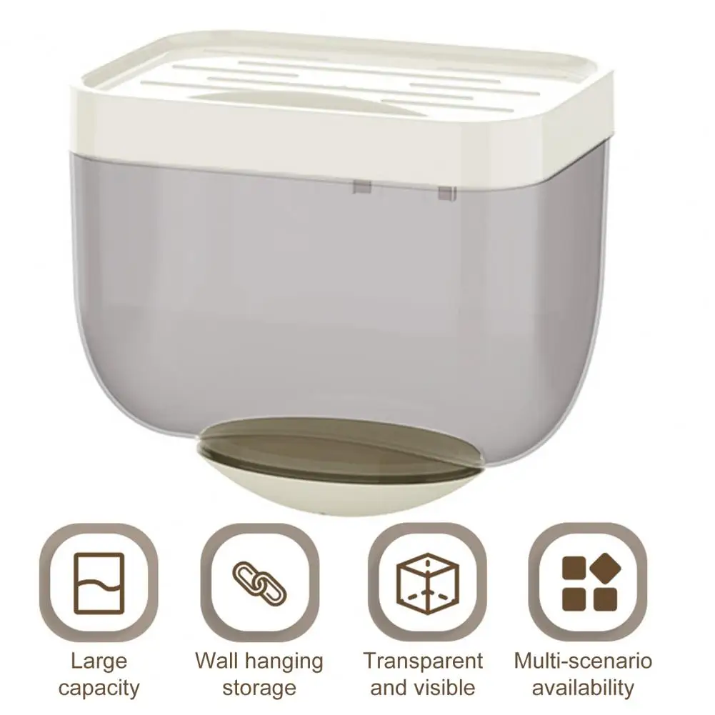 

Damage-free Wall-mounted Container Transparent Wall-mounted Shoe Cover Organizer Plastic Wrap Storage Box for Home Kitchen