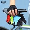 CXWXC MTB Bicycle Cycling Half Finger Gloves 6mm Thickened Palm Pad Shockproof & Non-Slip Stretch Fabric GEL Bike Short Mittens 6