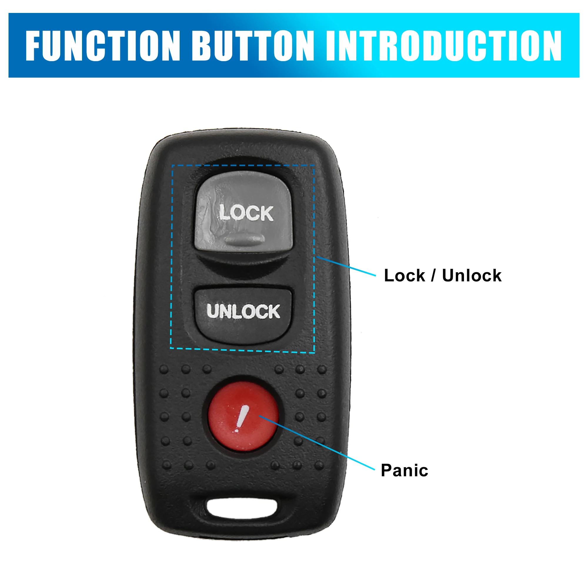 NEW W/ OEM CIRCUITY 04 05 06 MAZDA 3 6 KEYLESS REMOTE FOB TRANSMITTER KPU41846 E - Foto 5